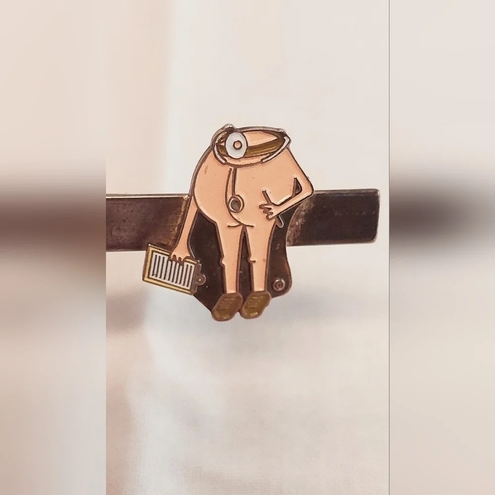 Handmade By Logo Jewelry Two Cufflinks & One Tie Holder Clip Pre-Owned